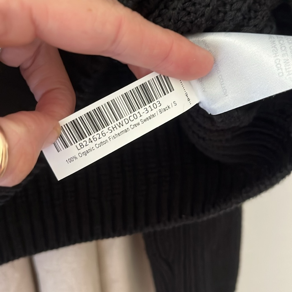 Quince Black Ribbed Crewneck Sweater - Picture 7 of 10